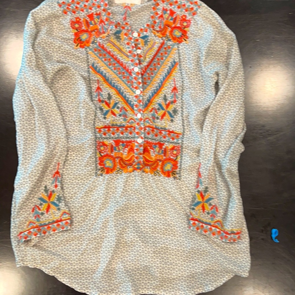 Johnny Was women’s embroidered shirt